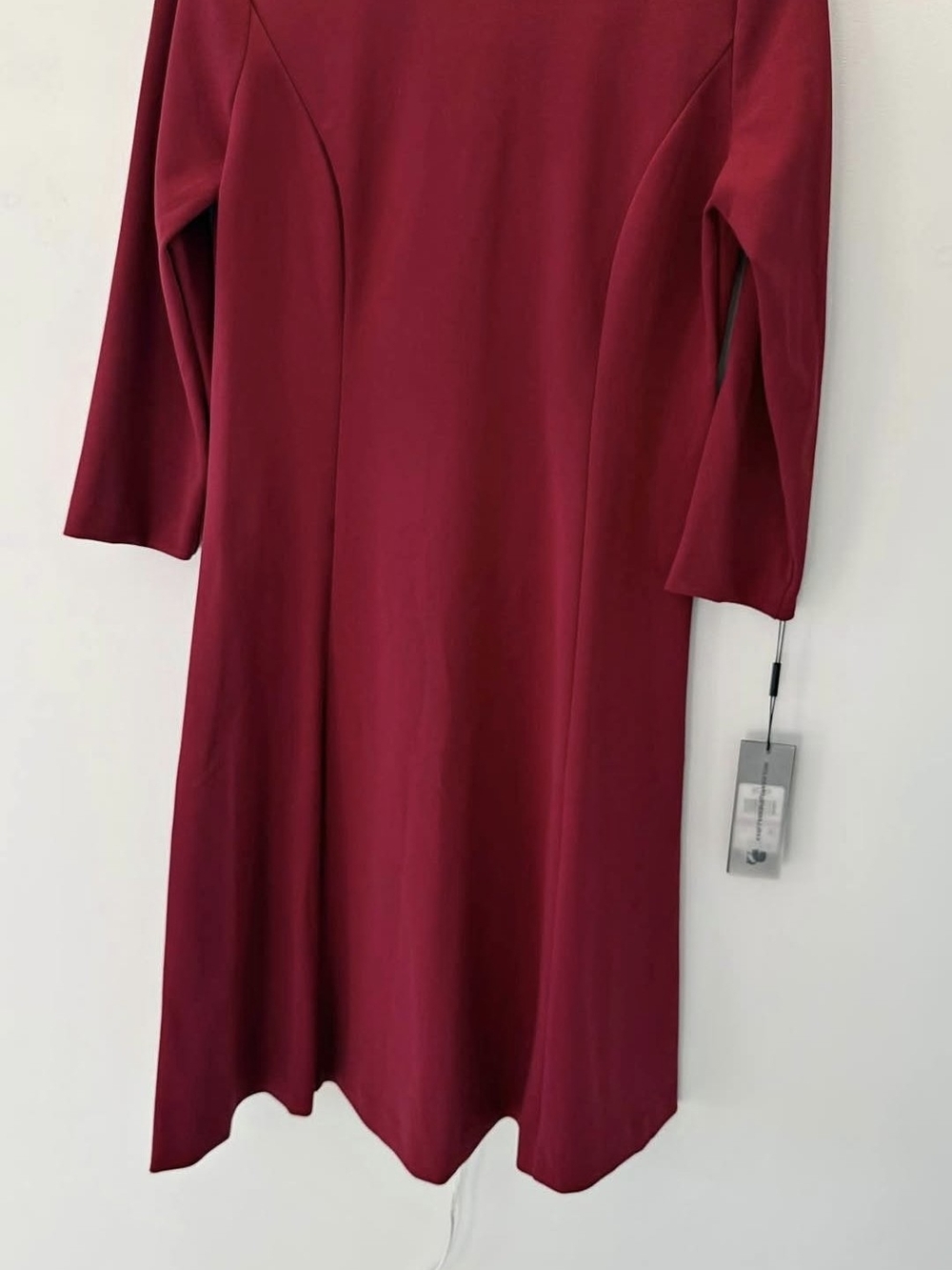 Women's Long Sleeve Wine-Red Shift Dress NWT